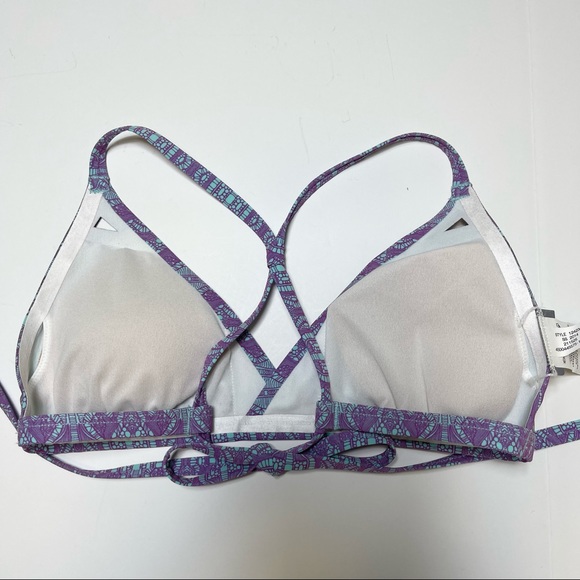 Under Armour Hydro Faris Purple Aqua Bikini Top Size Small - Picture 7 of 11